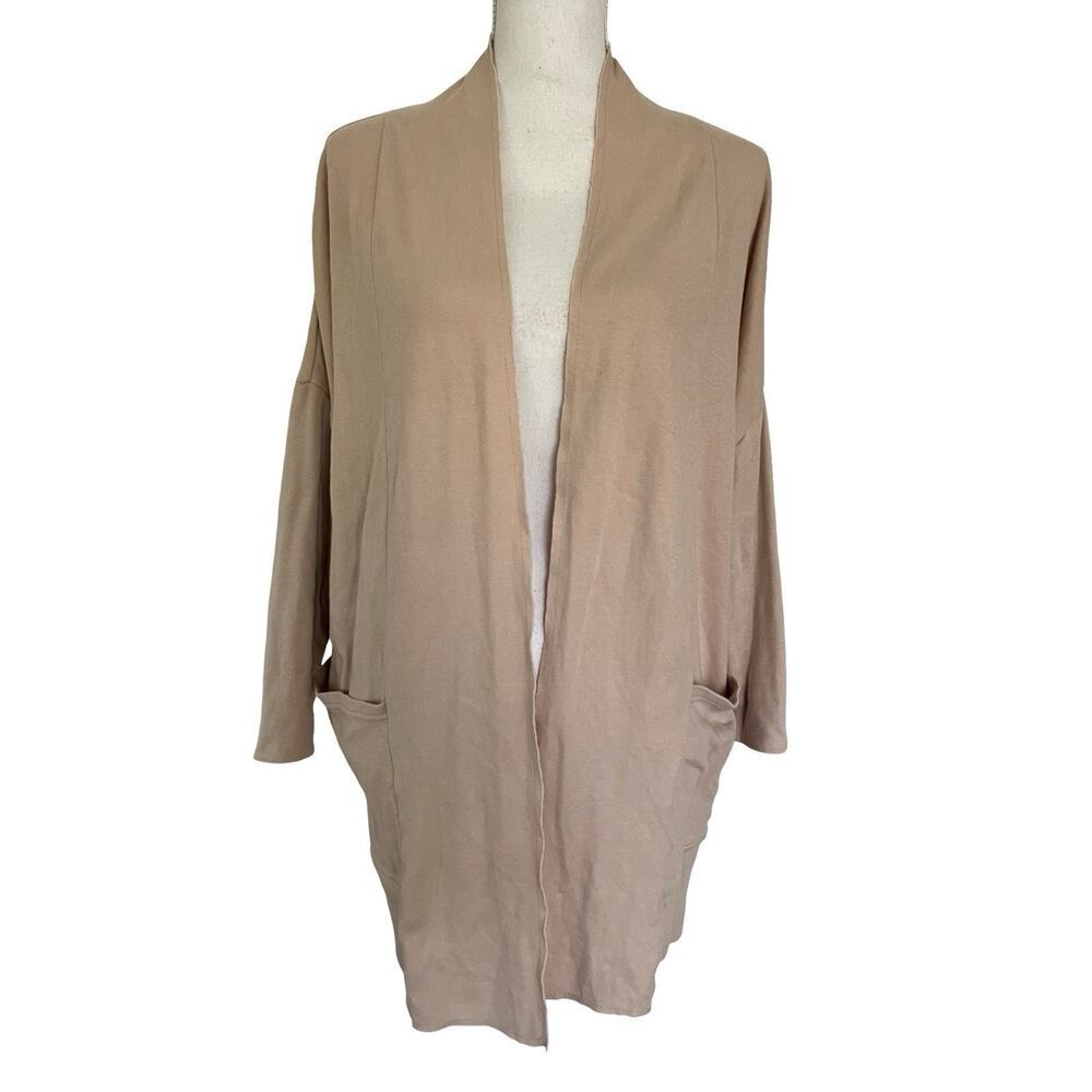 Pact Organic Cotton Airplane Long Cardigan Size XS/S Neutral Loungewearโ Travel